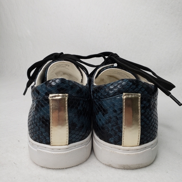 Kenneth Cole Kam Blue Synthetic Snakeprint Sneakers sz 10M - Picture 4 of 9